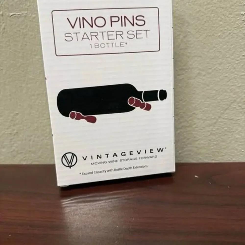 Vintage View VP Vino Pins Bottle Wall Mounted Metal Wine Rack Modern Peg New